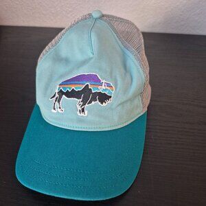 Patagonia Trucker Hat Buffalo Snapback Blue Adjustable Adult